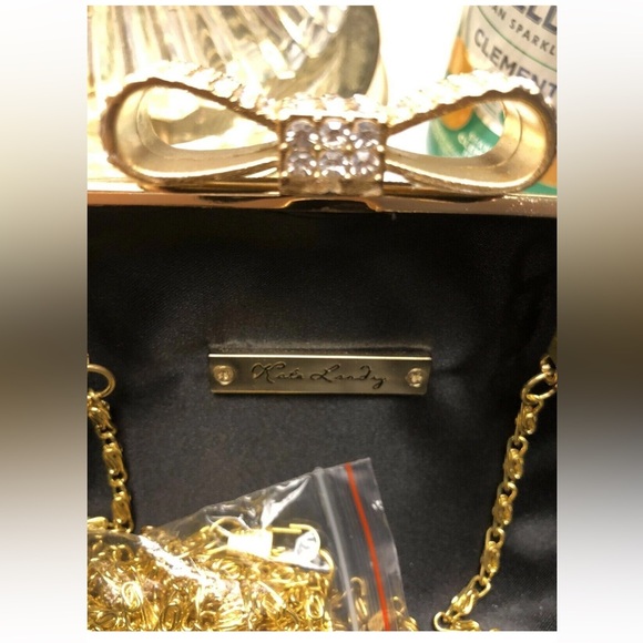 Kate Landry Gold Clutch with Bow Accent - Picture 5 of 5